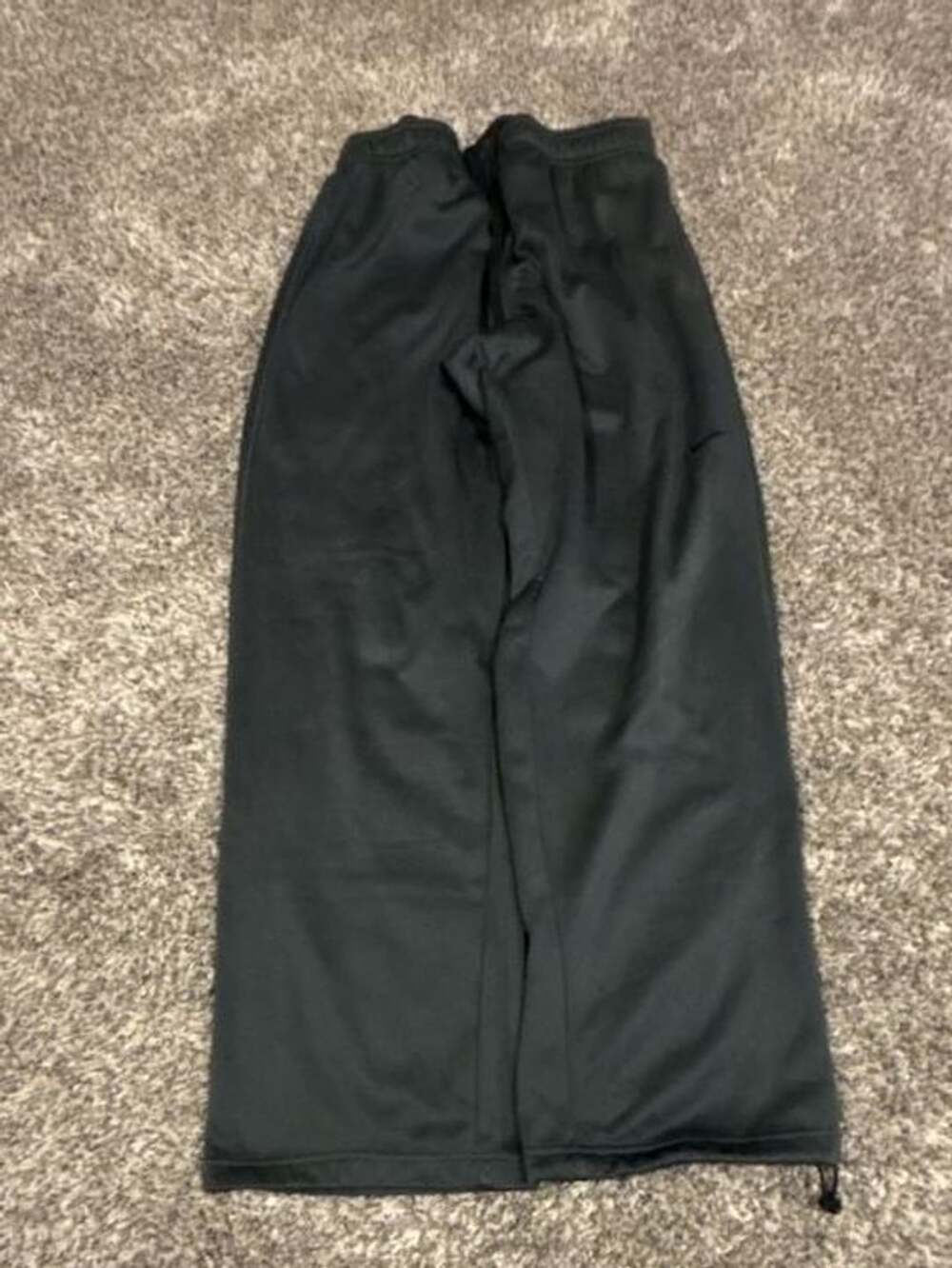 Nike Therma-Fit Black Track Pants Wide Leg Drawstring Men's Size L